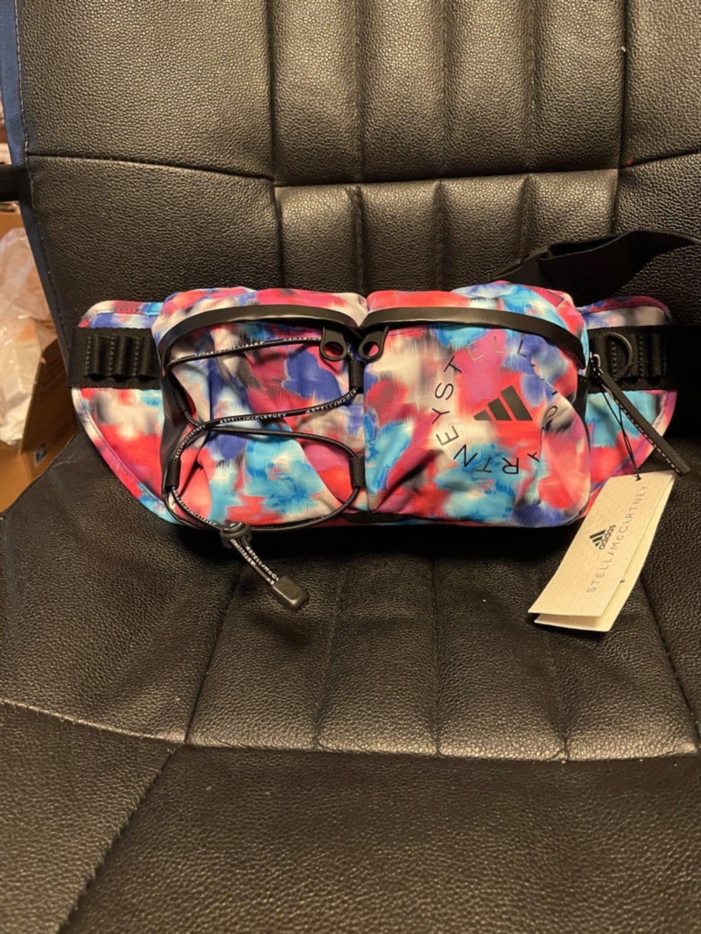 Adidas by Stella McCartney Collab Pink and Blue Tie-Dye Belt Bag